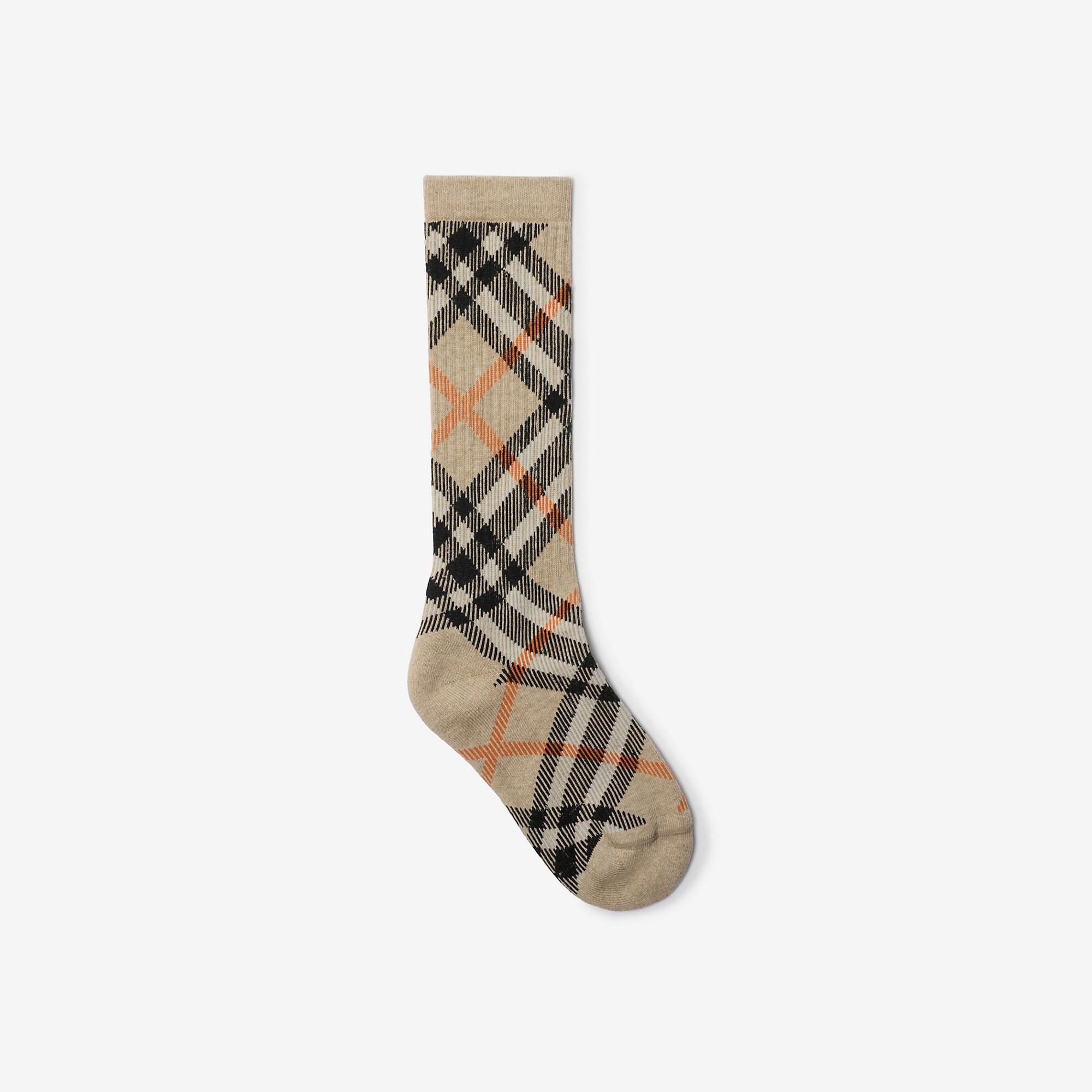 Check Cotton Blend Socks - 1