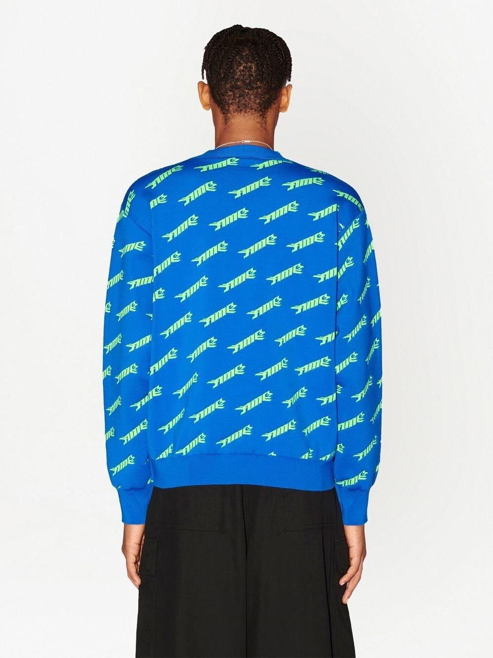 logo-intarsia crew-neck jumper - 5
