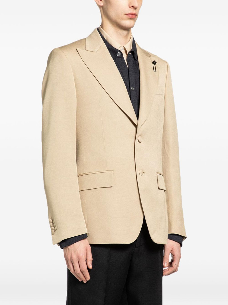 LARDINI notched-lapel blazer outlook