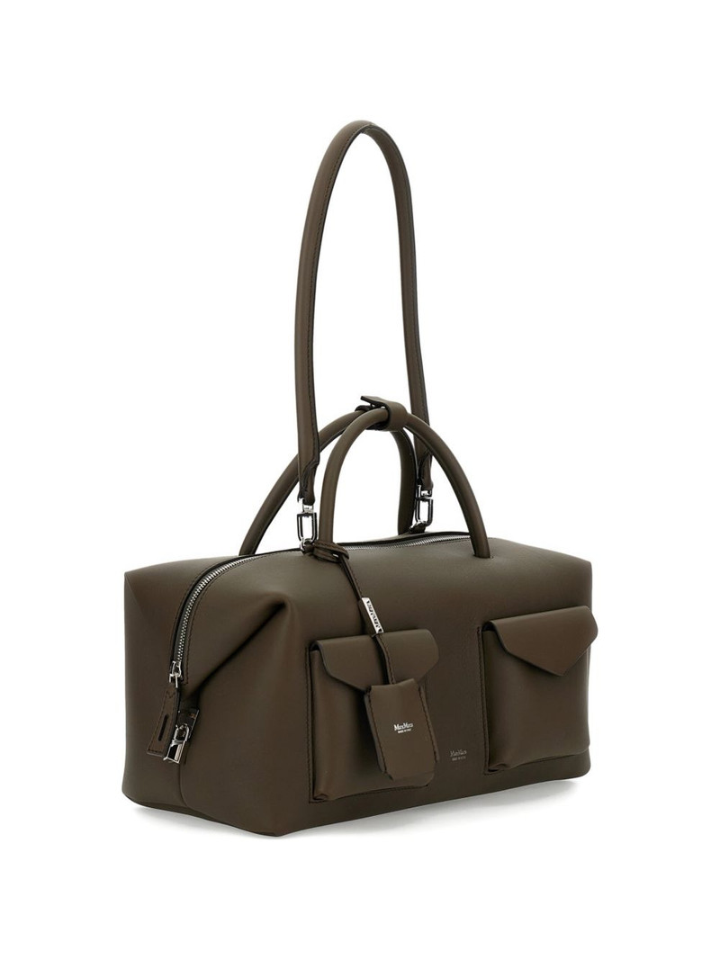 medium folded-sides leather tote bag 3