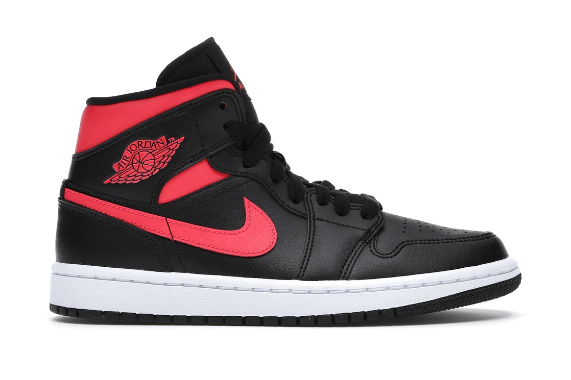 Jordan 1 Mid Black Siren Red (W) - 1