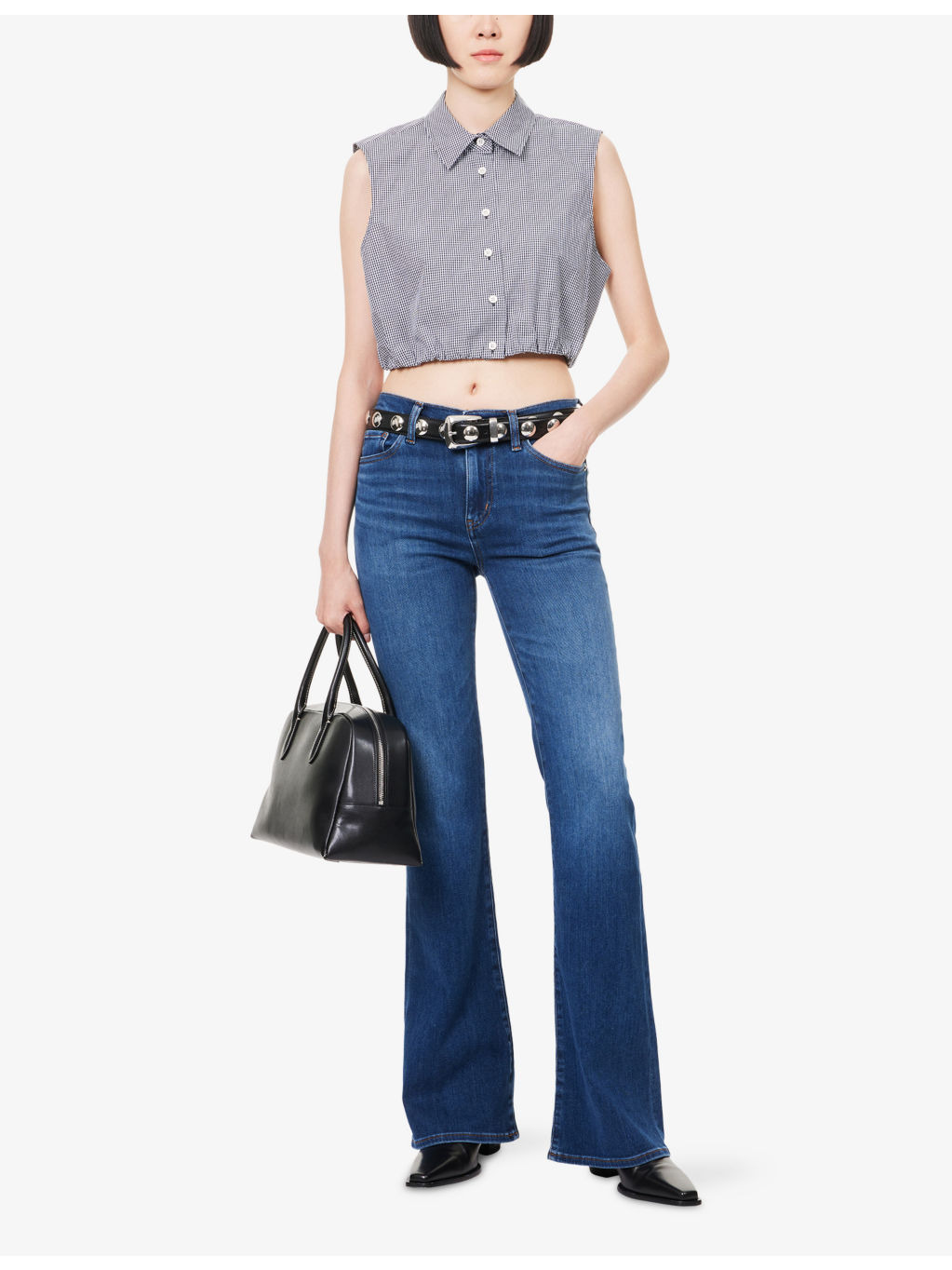 The Icon Flared Cotton-Blend Jeans - 2