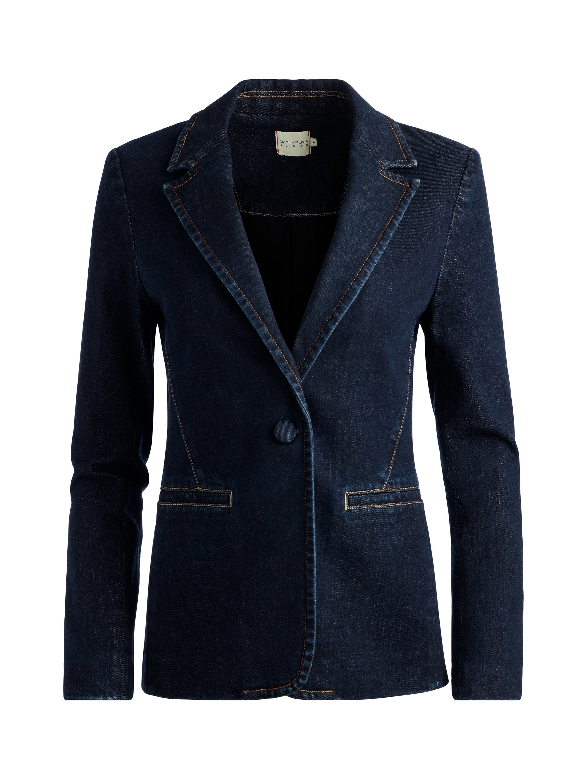 MACEY DENIM FITTED BLAZER - 1