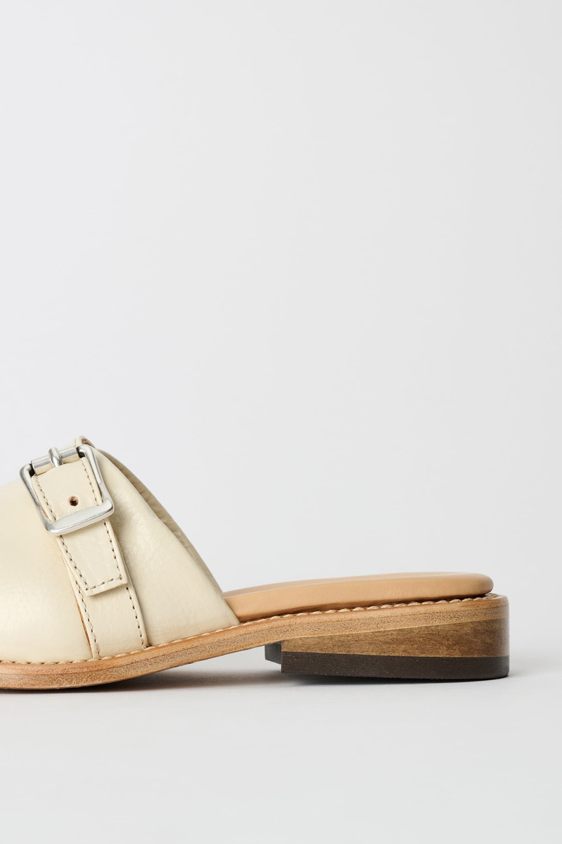 Ginza Sandal Deep Ecru Leather 3