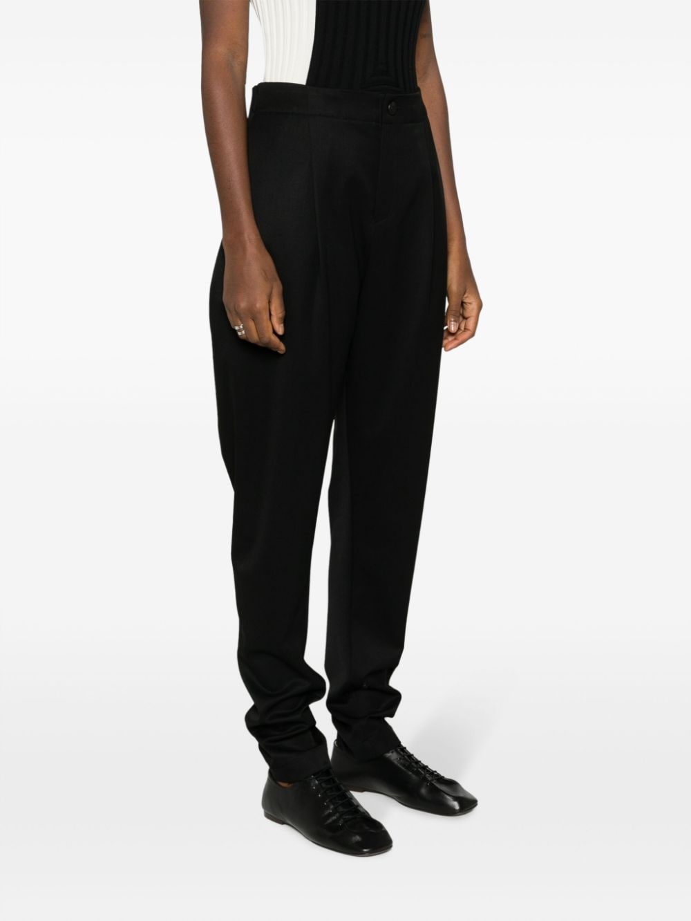 Wool Gabardine high-waist trousers - 3