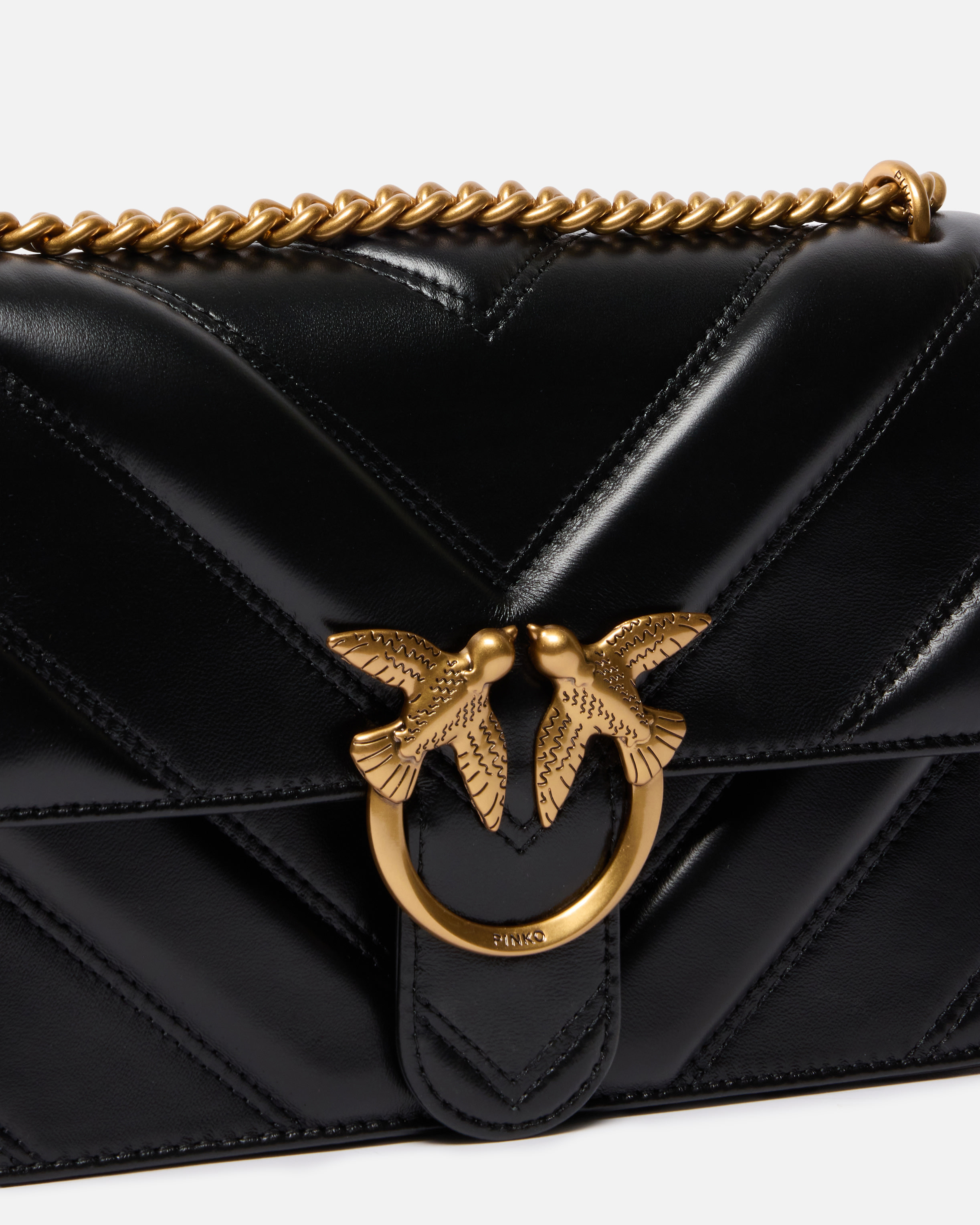 LOVE BAG ONE LIGHT MEDIUM HANDBAG IN CHEVRON NAPPA LEATHER - 3