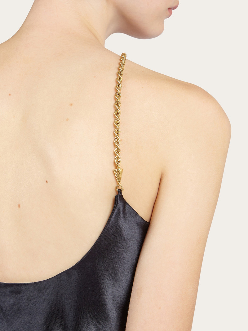 Silky top with golden chain strap 5