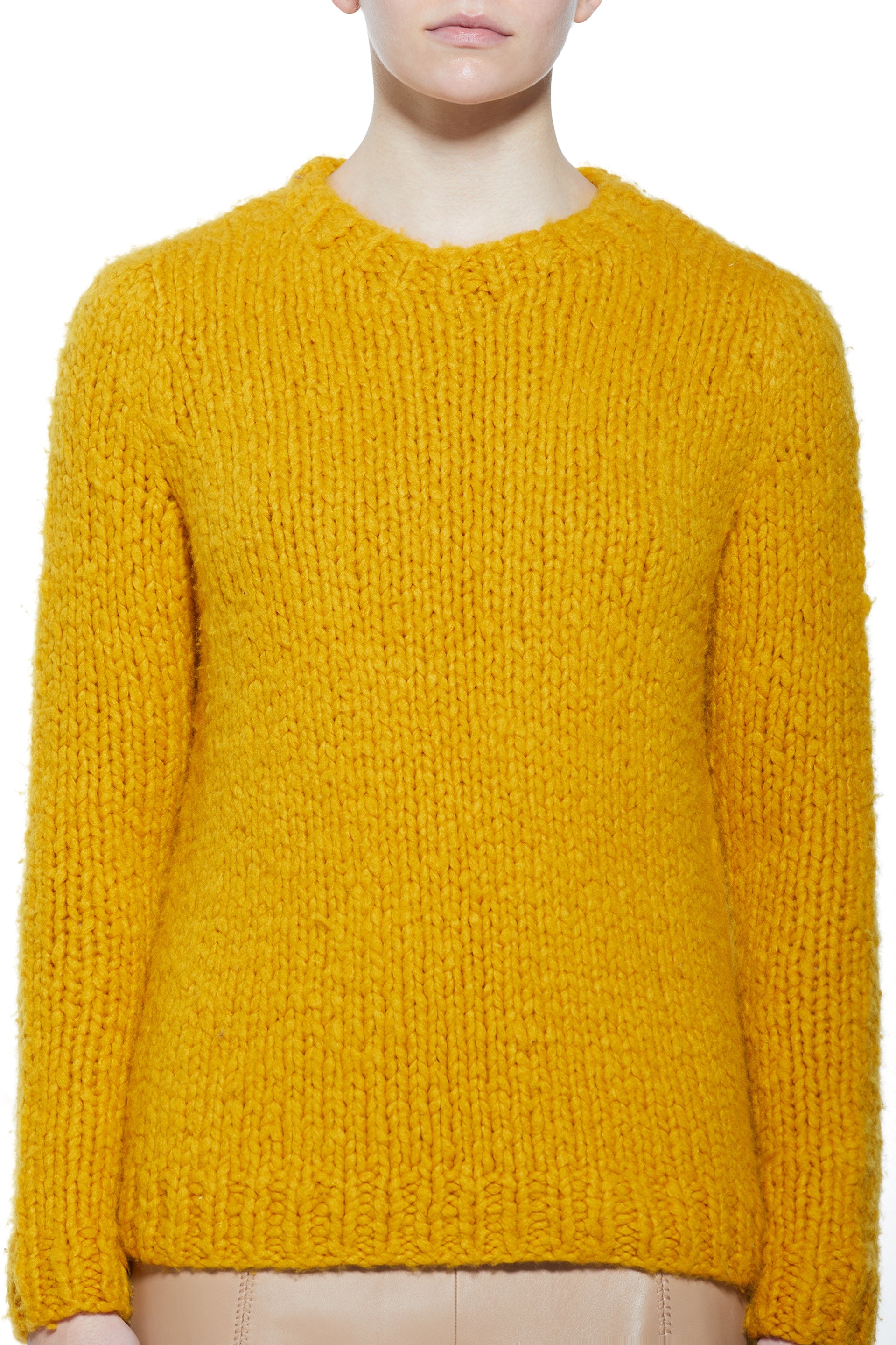 Lawrence Sweater in Saffron Welfat Cashmere - 5