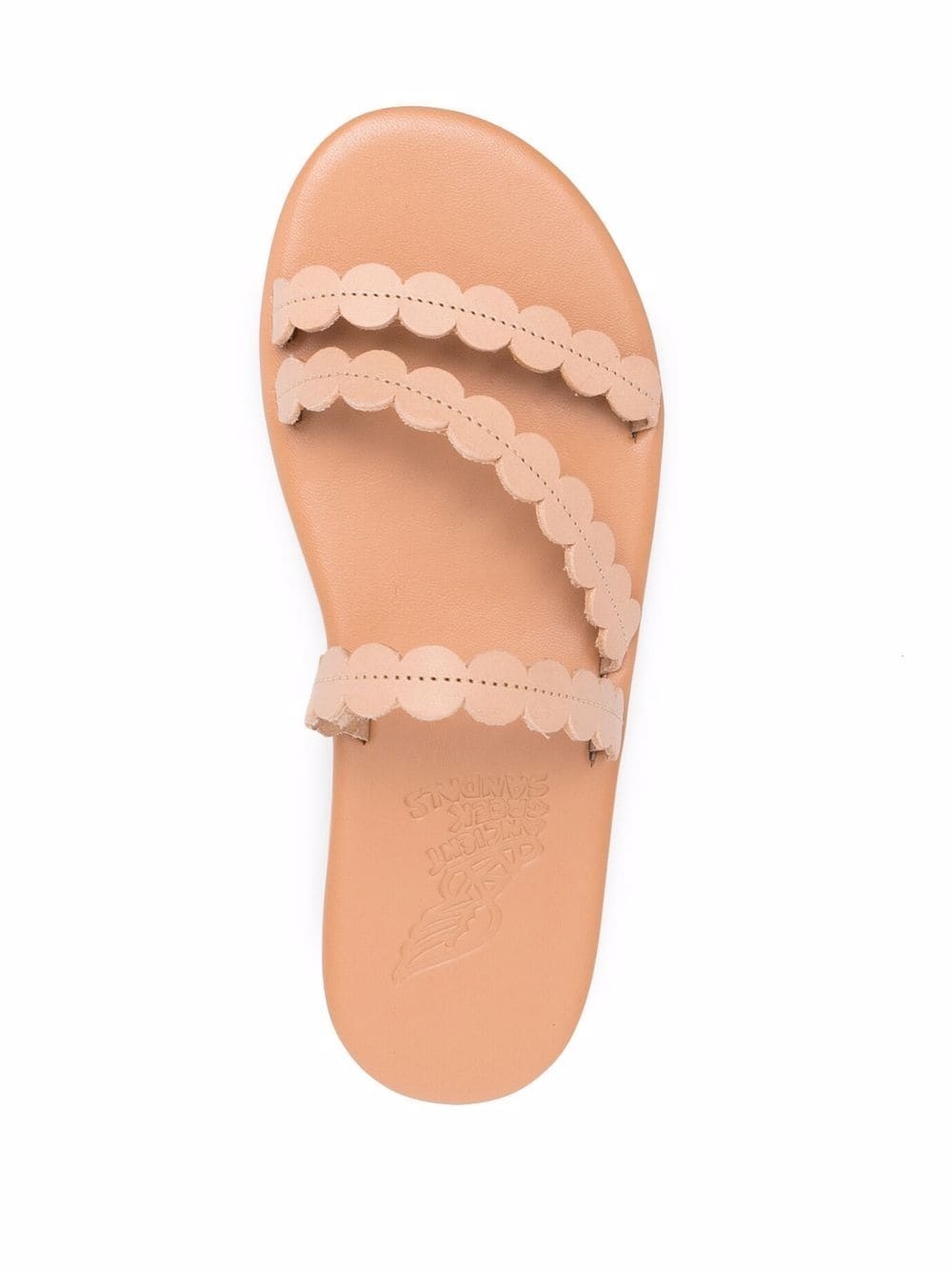 leather slip on sandals - 4
