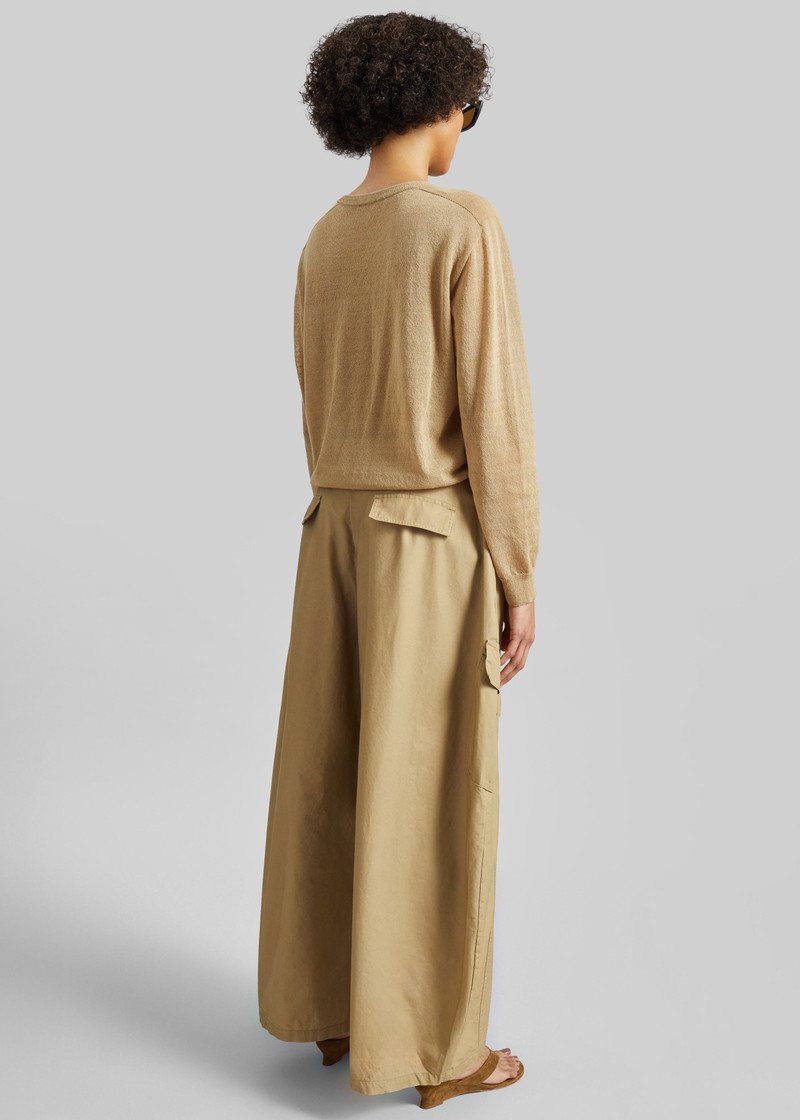 Baixa Barrel Cargo Pants - Beige 8