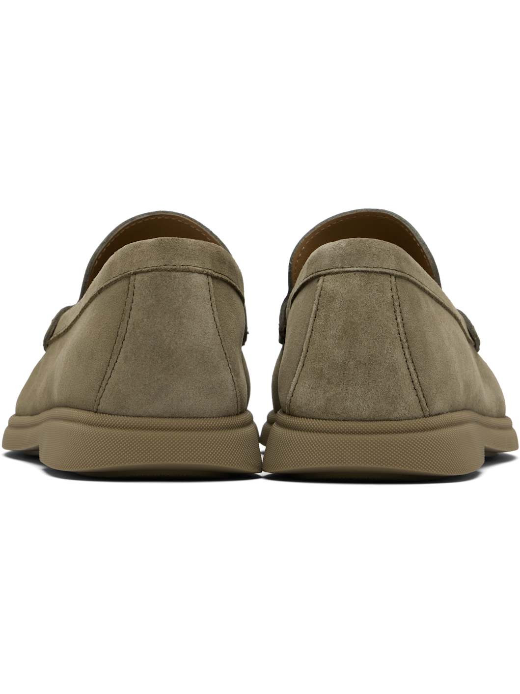 Khaki Suede Loafers - 2