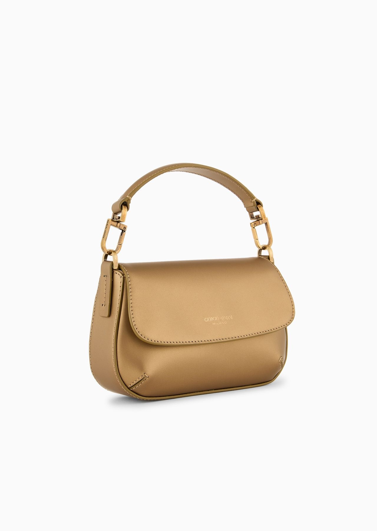 Mini la Prima lamé-leather handbag - 2