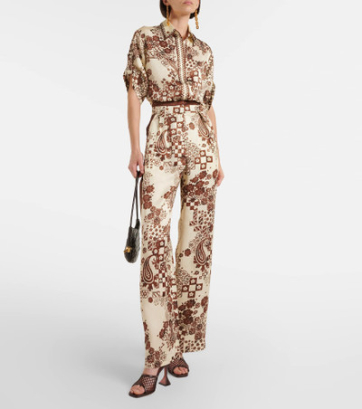 ALÉMAIS Printed high-rise wide-leg pants outlook