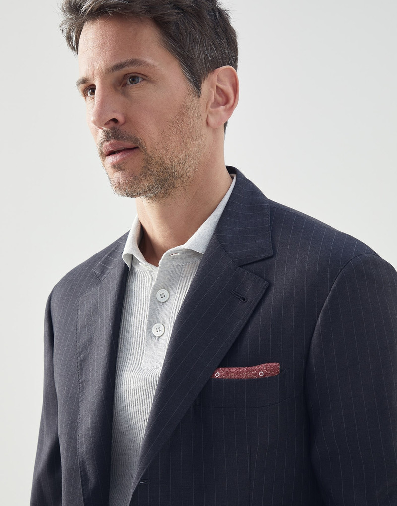Virgin wool chalk stripe blazer 3