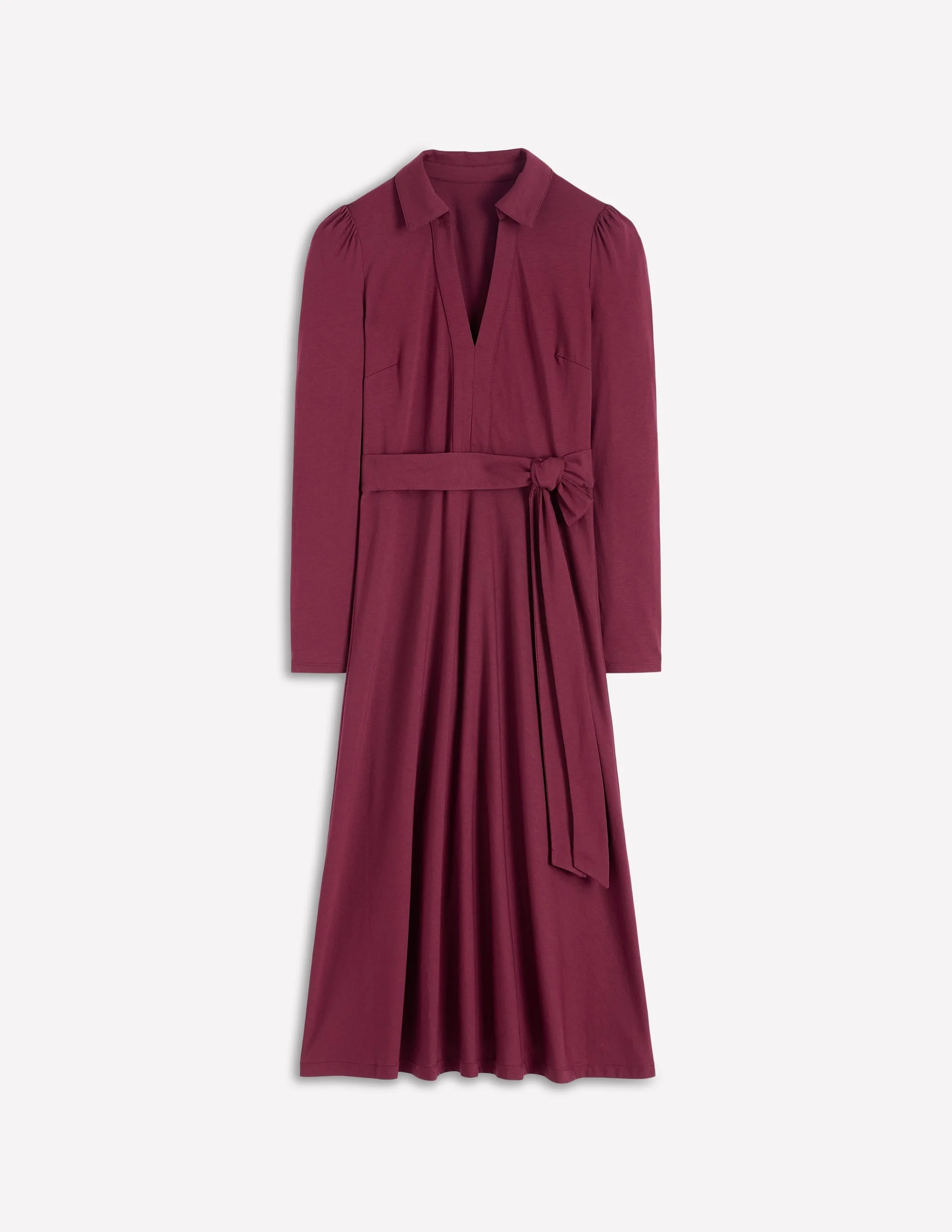 Imogen Collared Jersey Dress-Deep Wisteria - 1