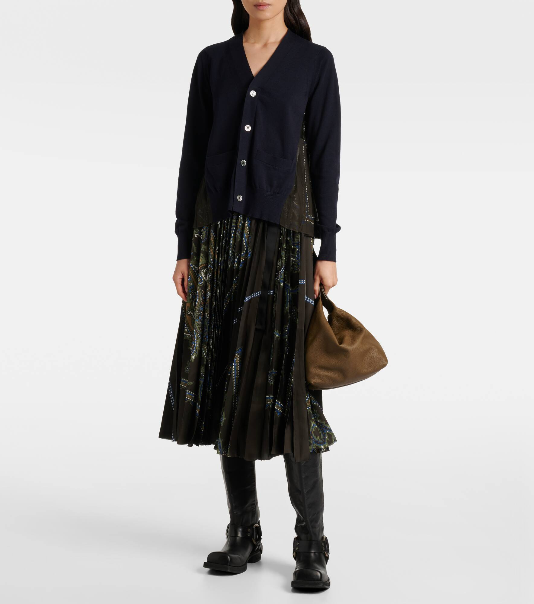 Paneled cardigan - 2