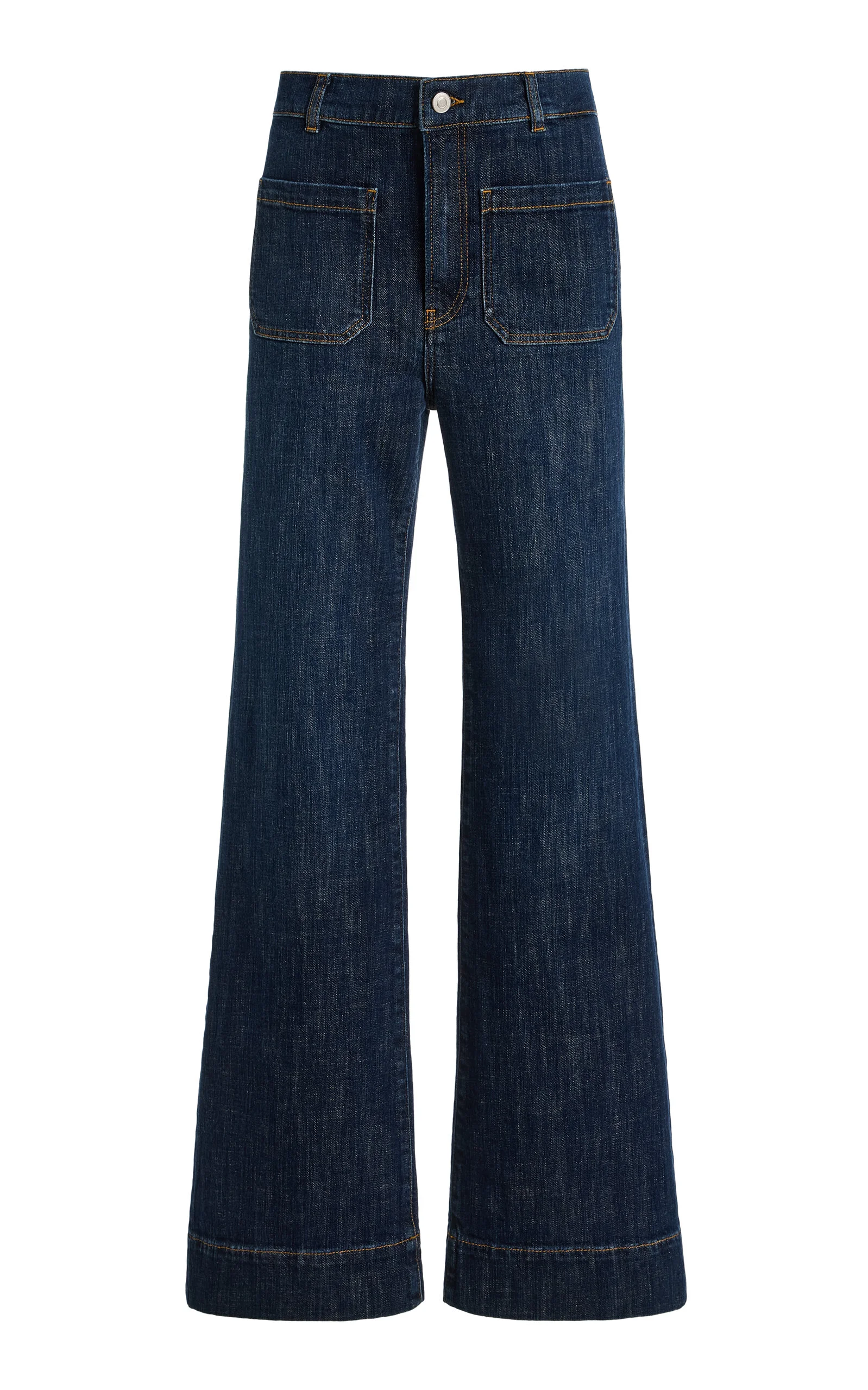 St Monica Low-Rise Flared-Leg Jeans dark wash - 1