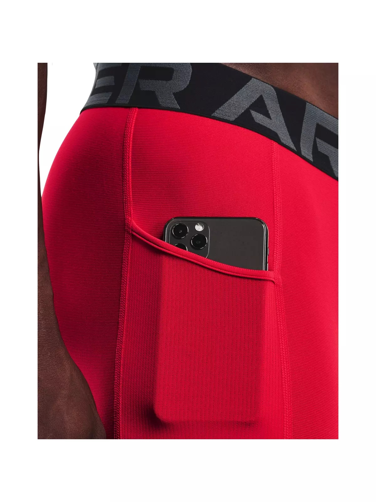 Men's HeatGear Armour Leggings - Red/White - 4