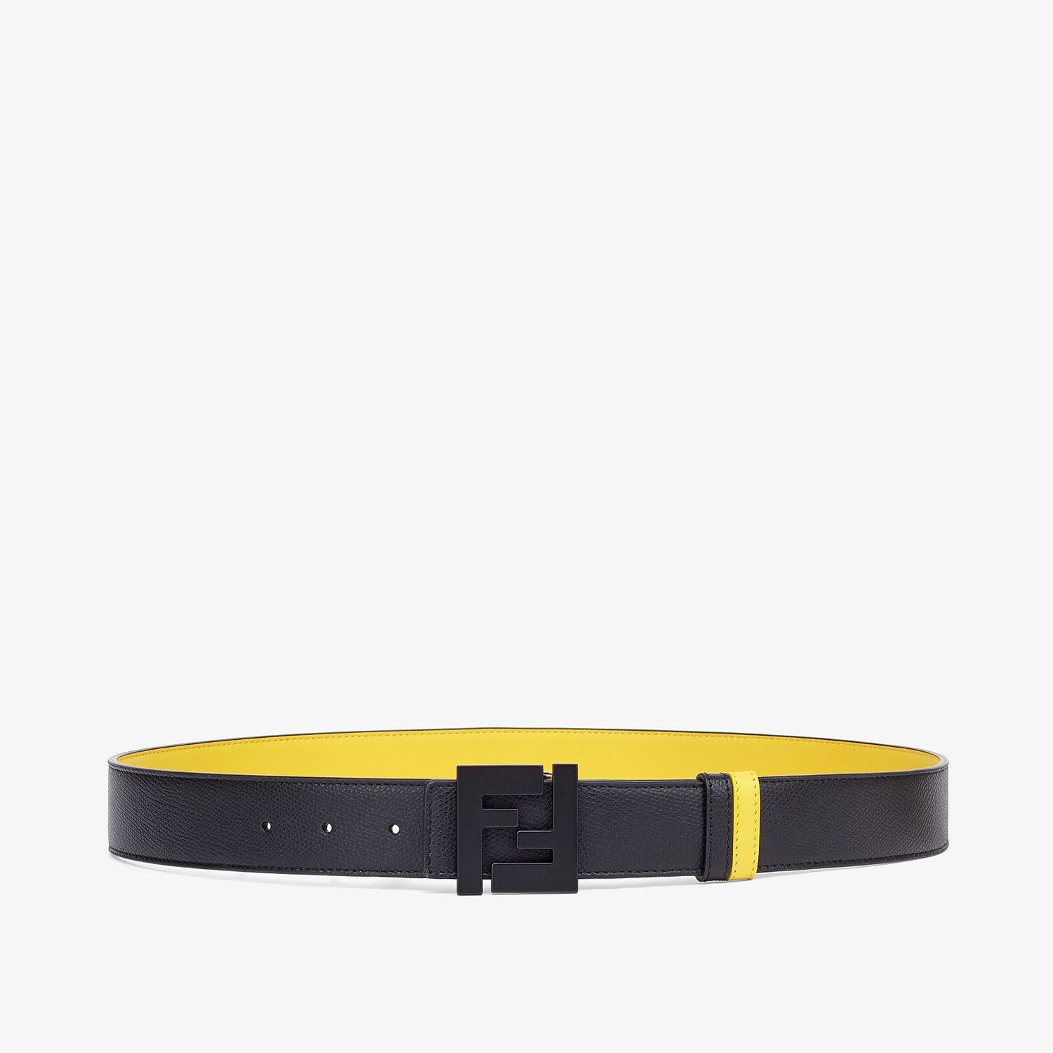 Black leather belt - 1