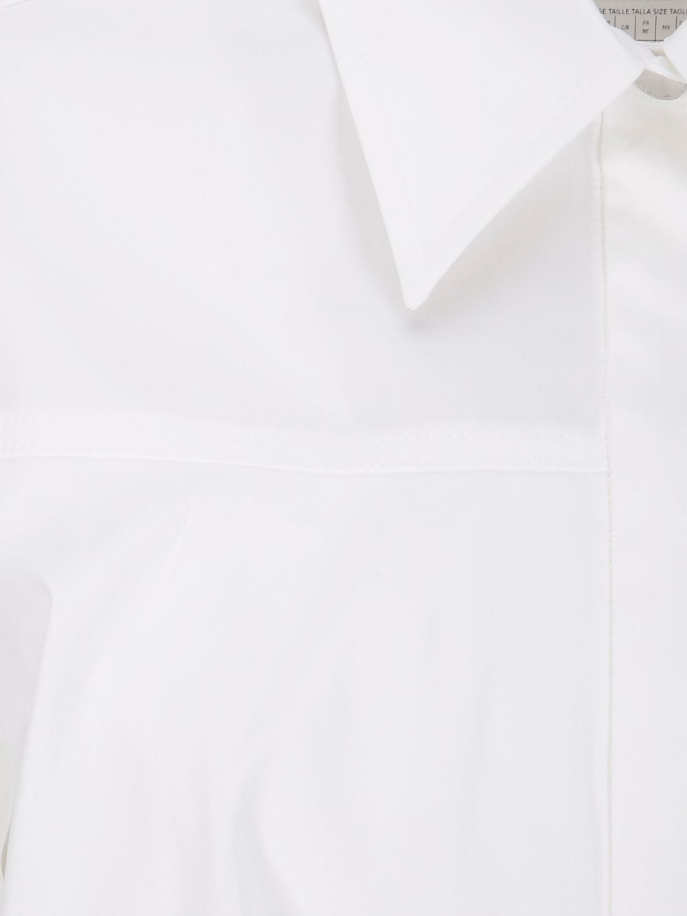 button-cuff cropped shirt - 3