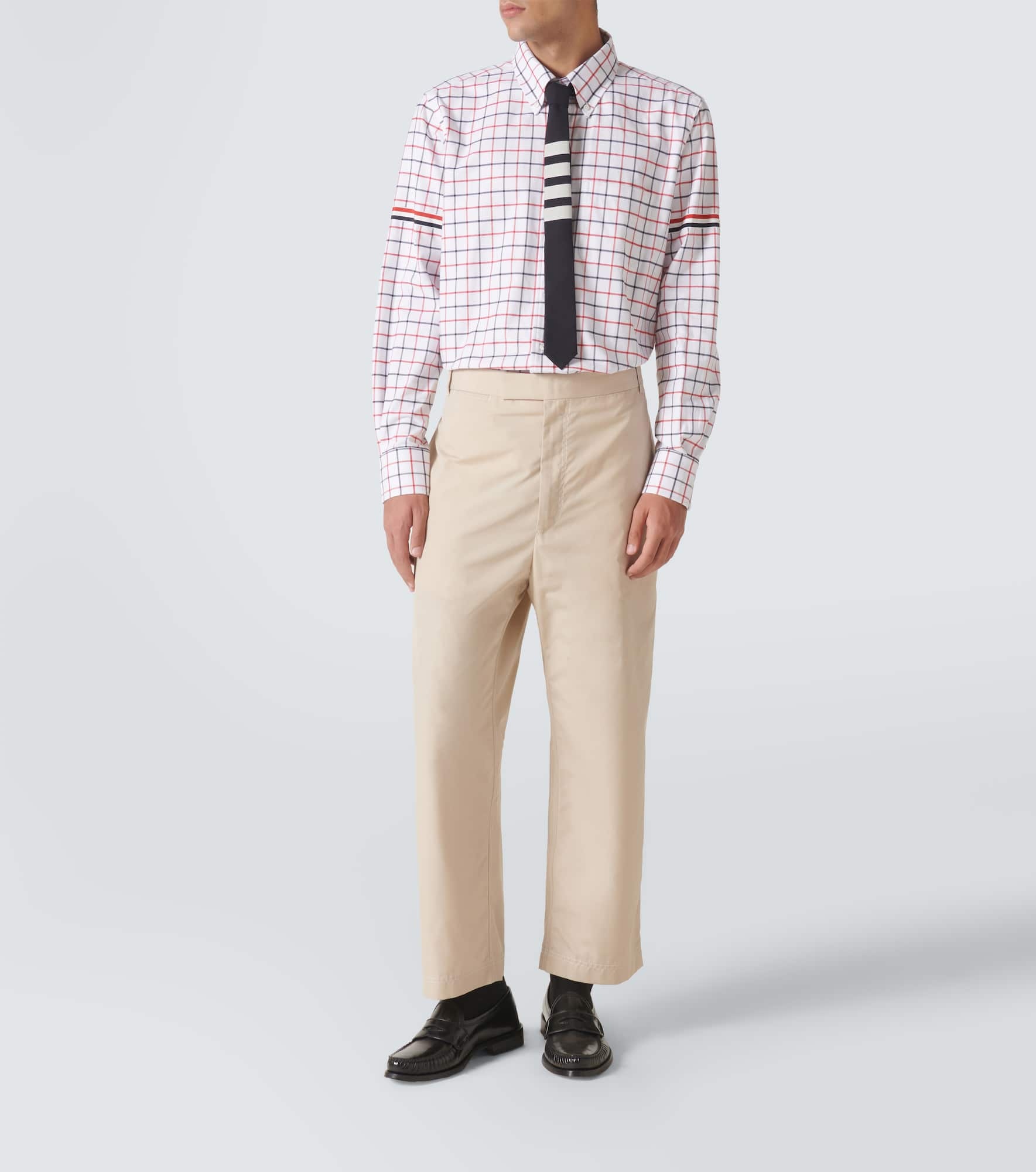 RWB Stripe checked cotton flannel shirt - 2