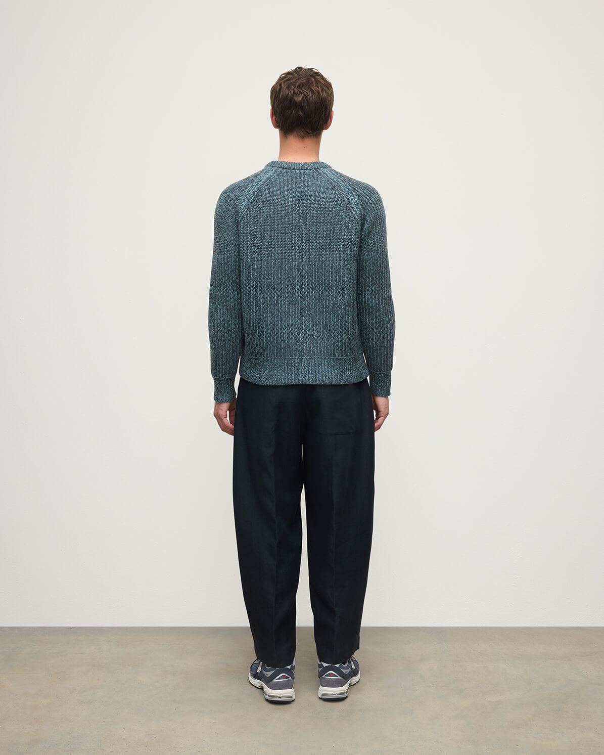 Ribbed Donegal Cashmere Blue Jumper - 4