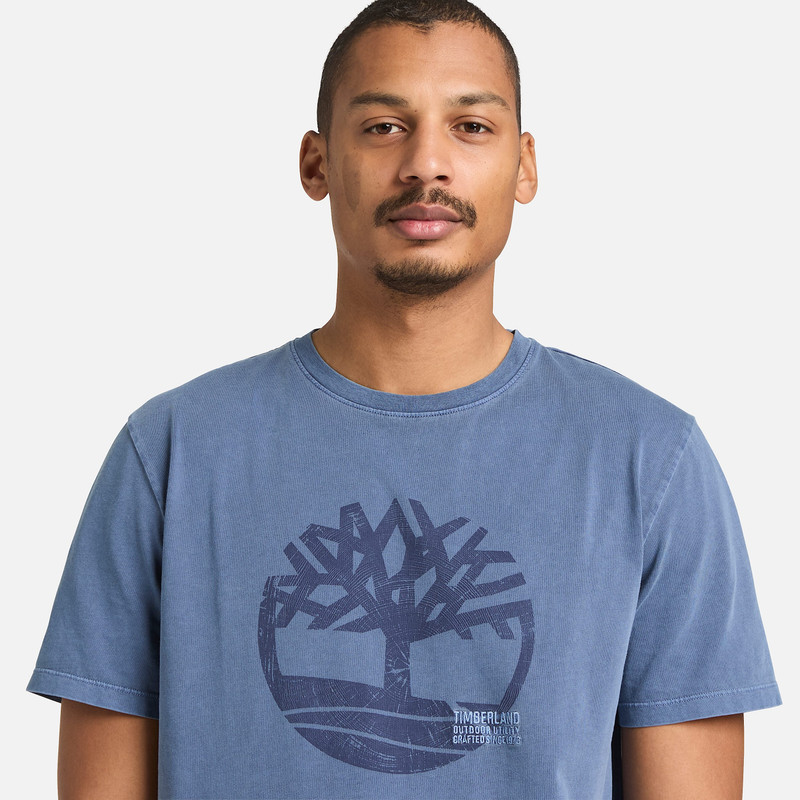 Men's Garment Dyed Logo Graphic T-Shirt 8