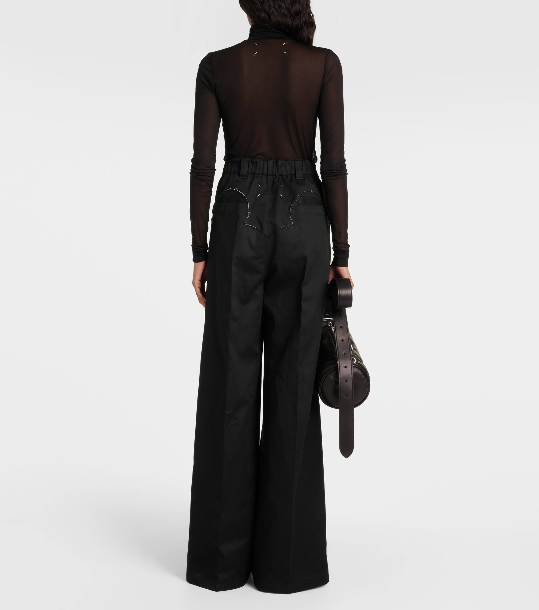 Mockneck sheer mesh bodysuit - 3