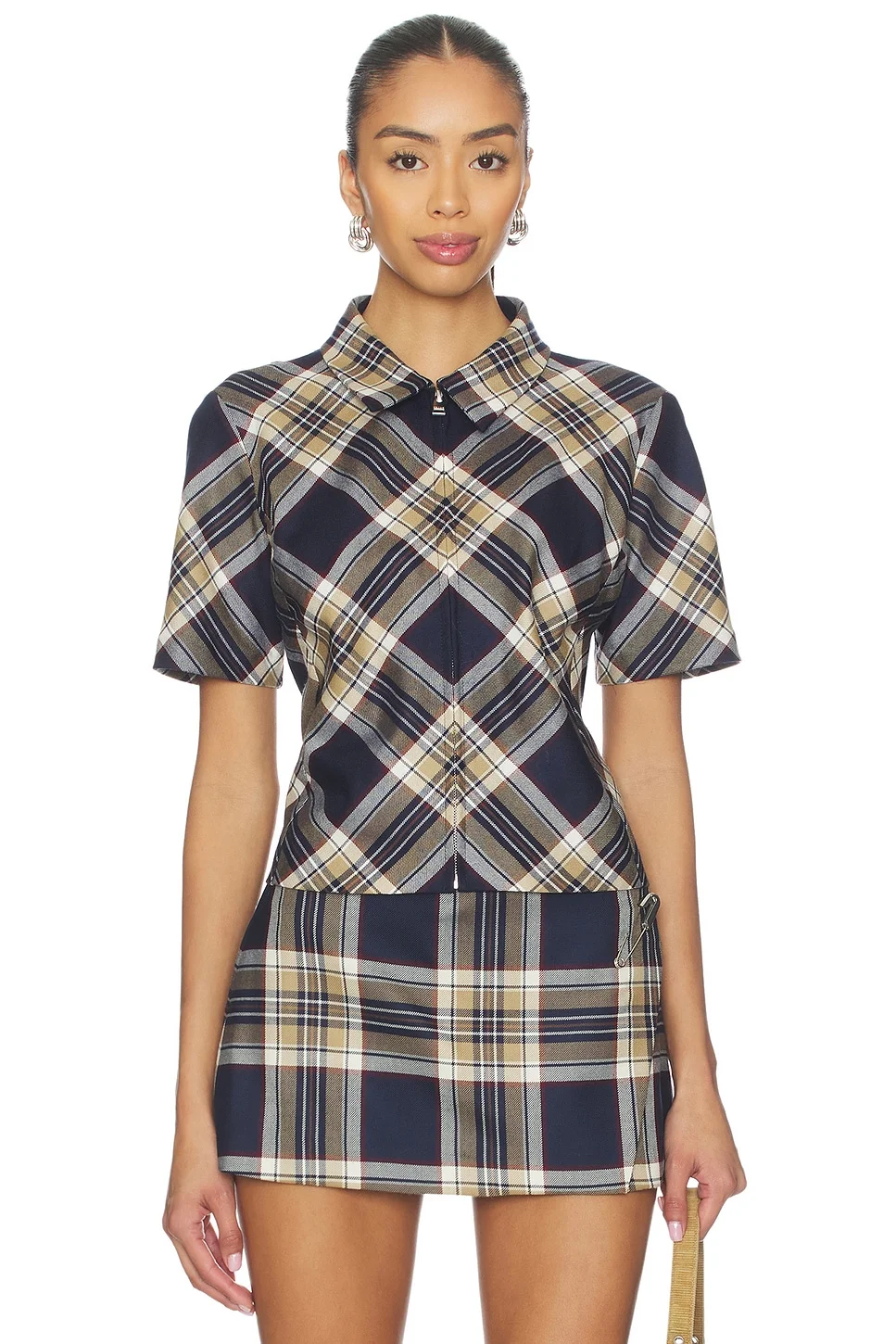 X Amelia Gray Checkmate Top - 1