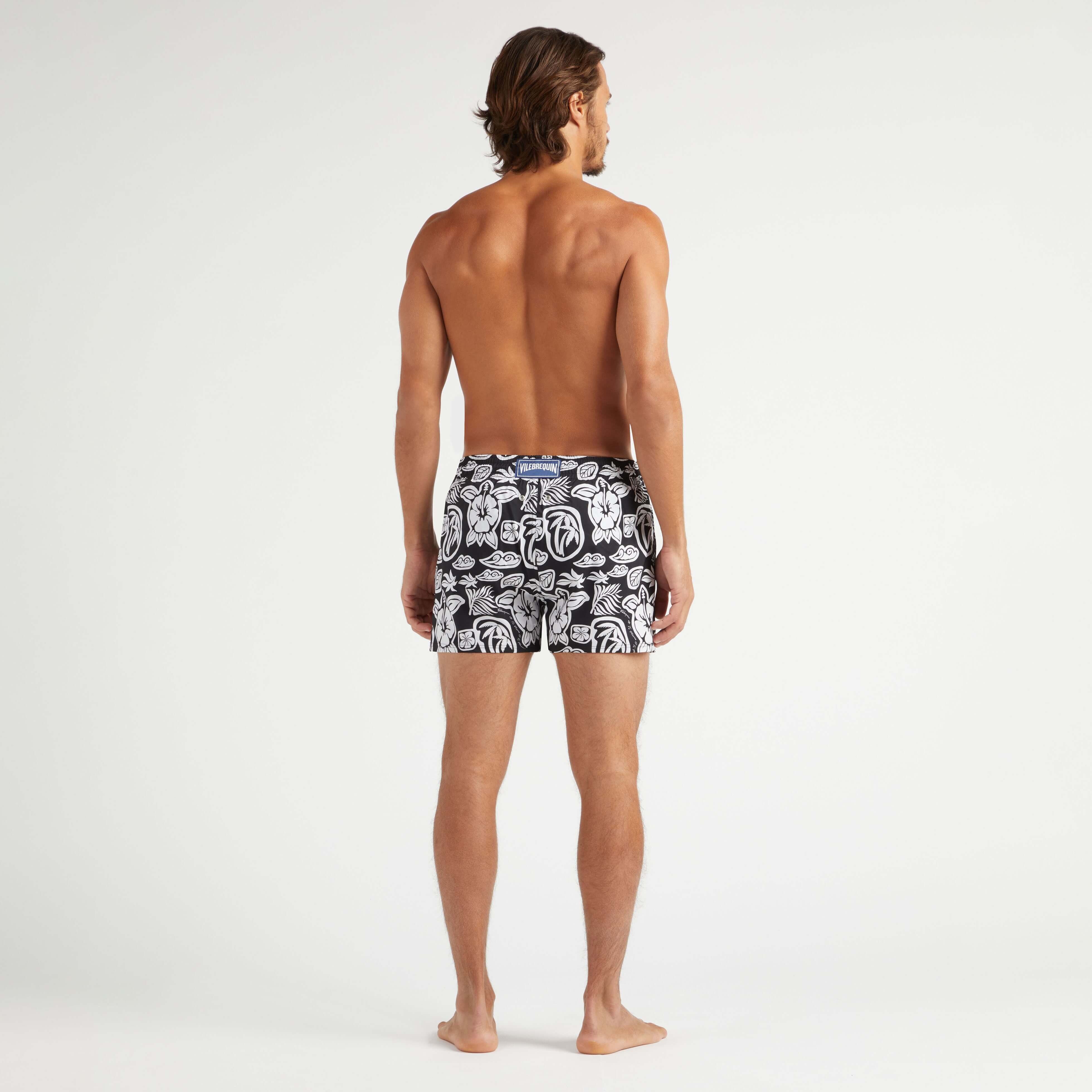 Men Short Swim Trunks Tahiti Turtles - 4