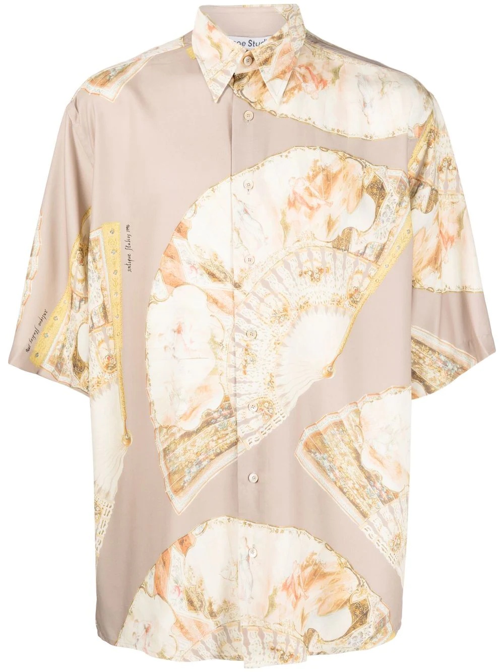 abstract-print short-sleeved shirt - 1