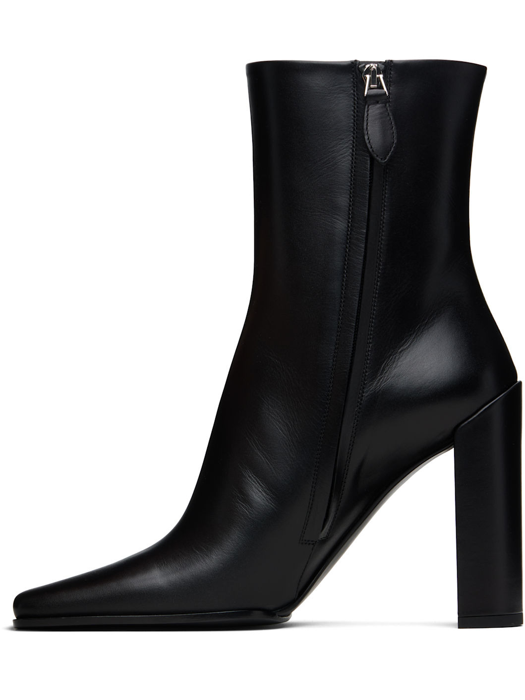 Black Soft Calf 90 Ankle Boots - 3