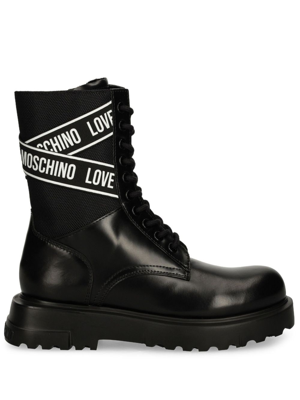 logo-print boots - 1