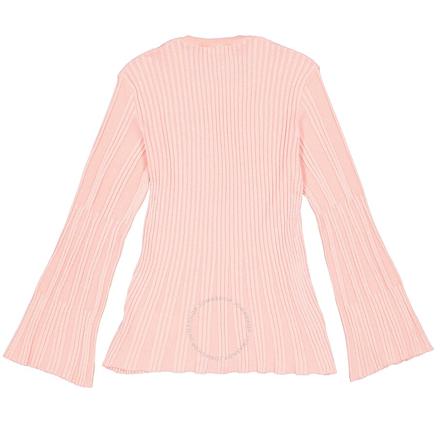 Kenzo Flamingo Pink Metallic Ribbed-Knit Jumper - 2