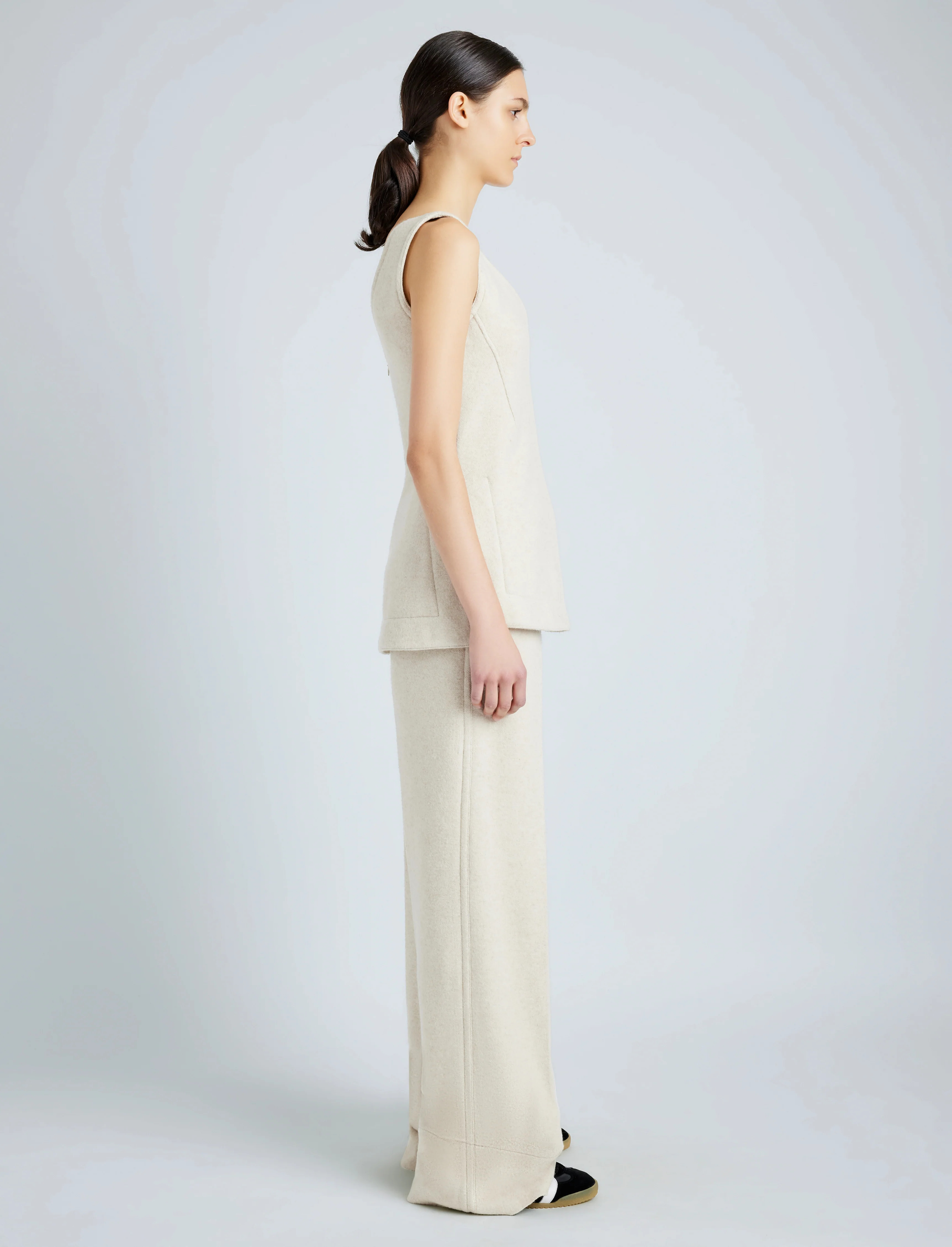 Violet Pant in Wool Jersey - 3