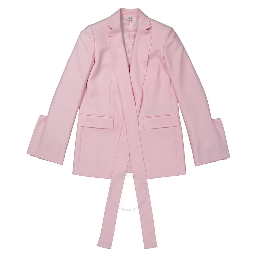 Burberry Ladies Pale Candy Pink Exaggerated-Lapel Blazer - 1