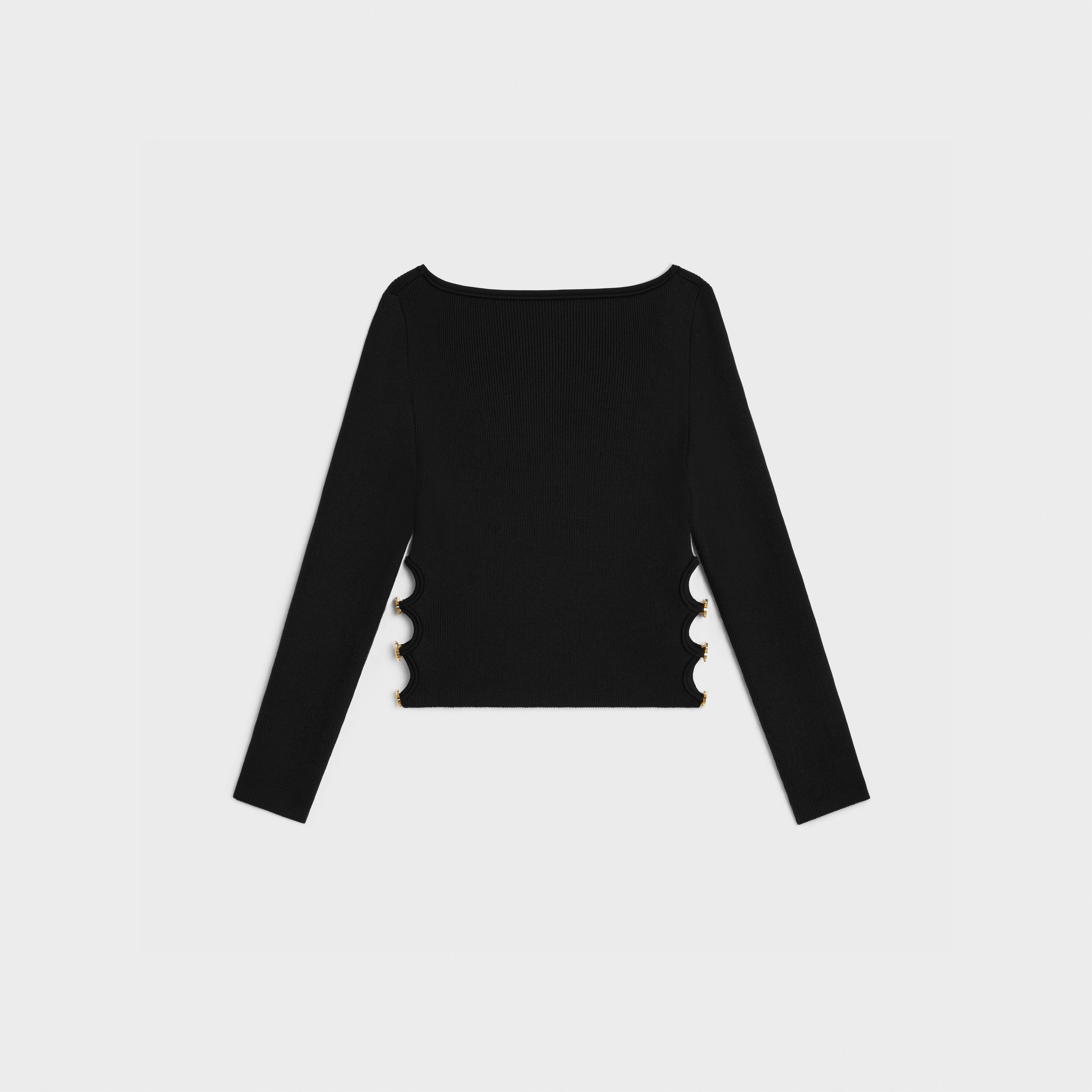 square collar top in underpinning silk and cotton - 2