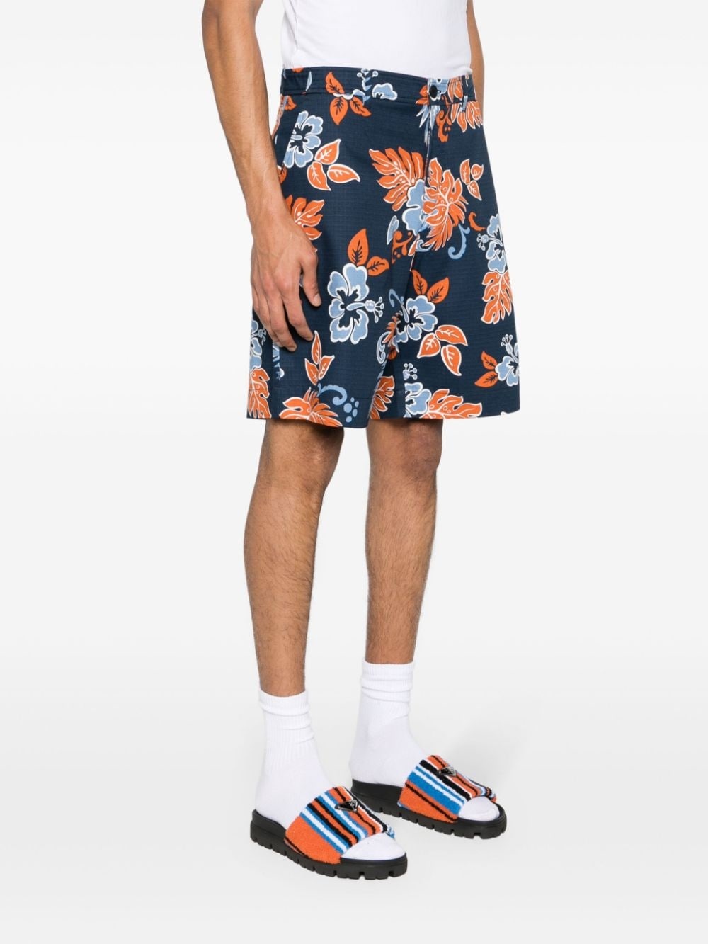 floral-print ripstop shorts - 3