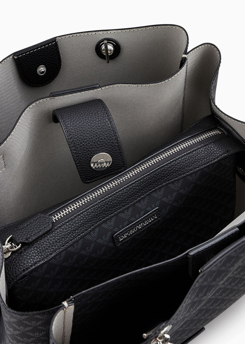 All-over eagle shopper bag with eagle charm 4