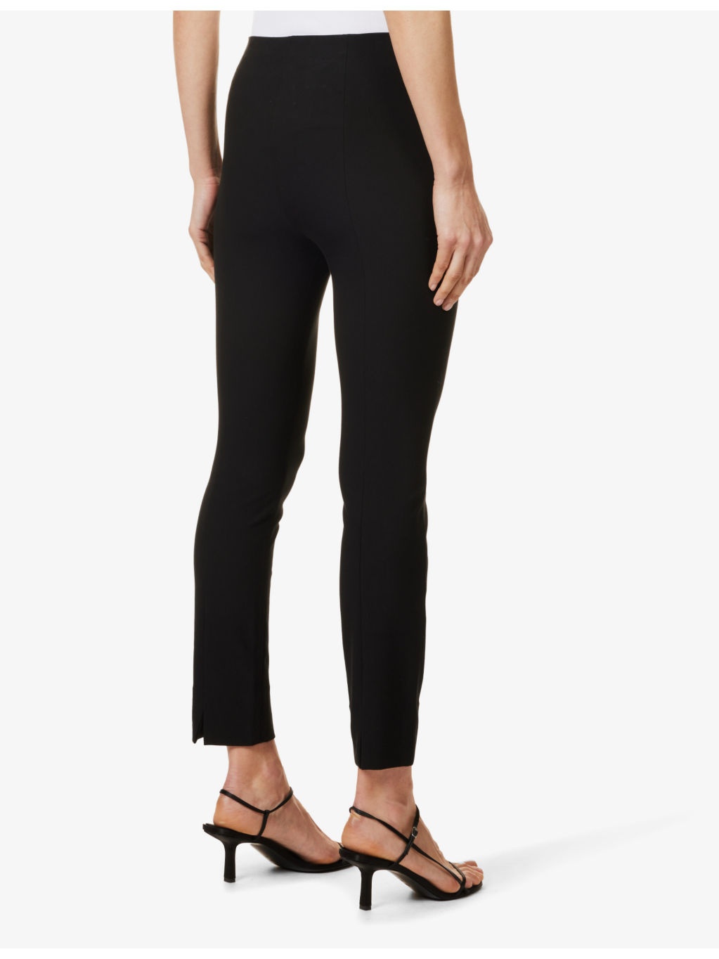 Cropped straight-leg mid-rise stretch-woven trousers - 4