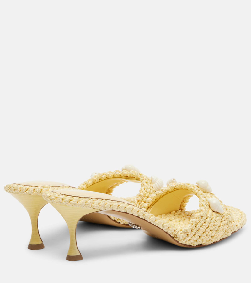 MACH & MACH Embellished crochet mules outlook