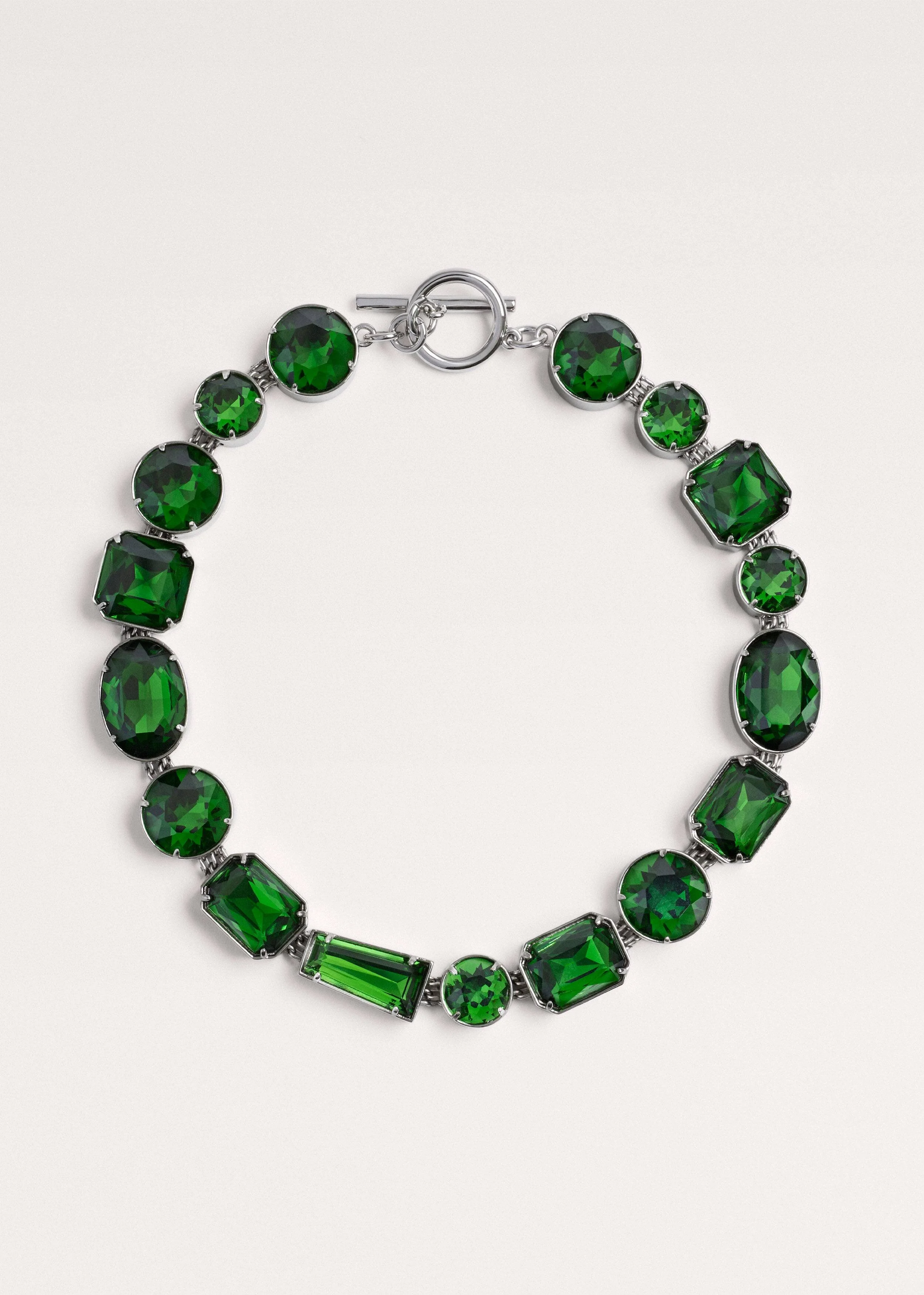 Crystal T-Bar Necklace - 1
