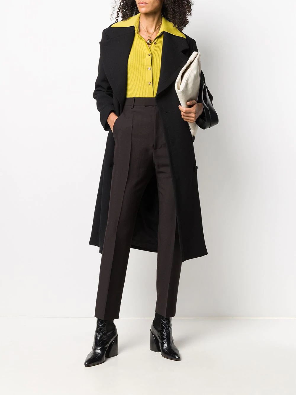 high-waisted tapered trousers - 2