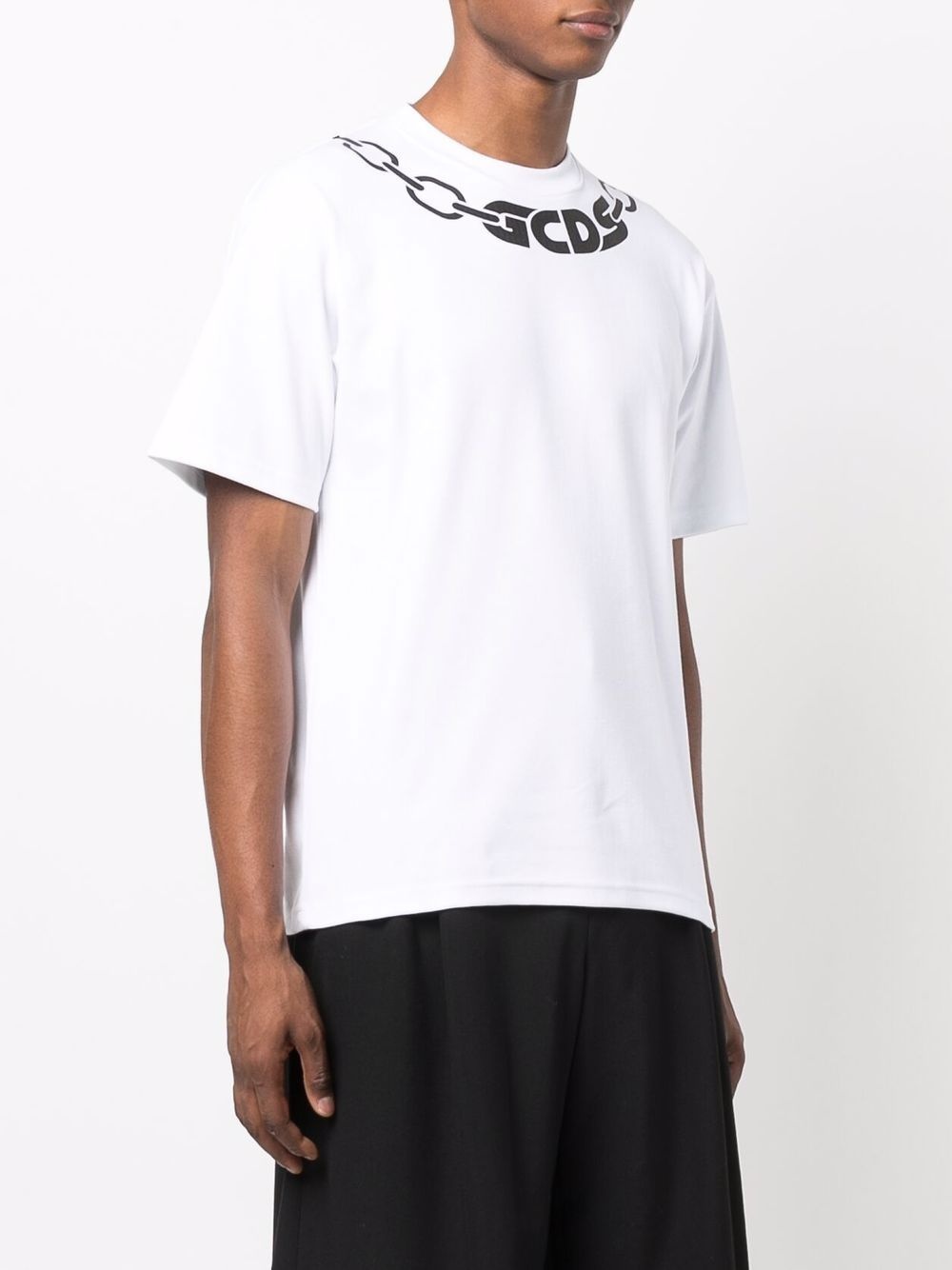 chain-link print T-shirt - 3