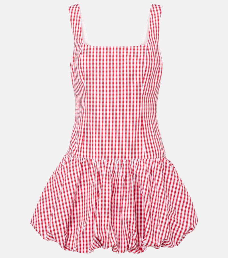 Charlene gingham cotton poplin minidress 1