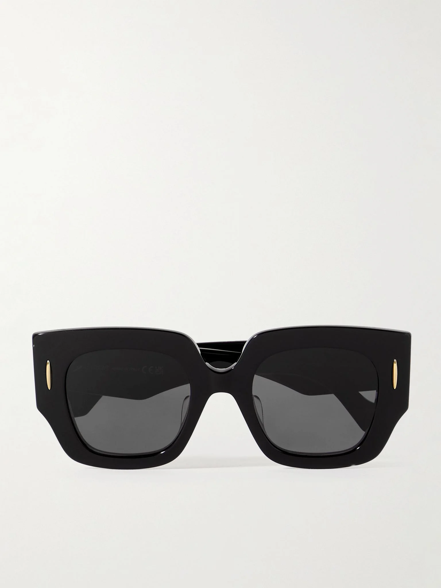Anagram Geometric Square-Frame Acetate Sunglasses Black - 1