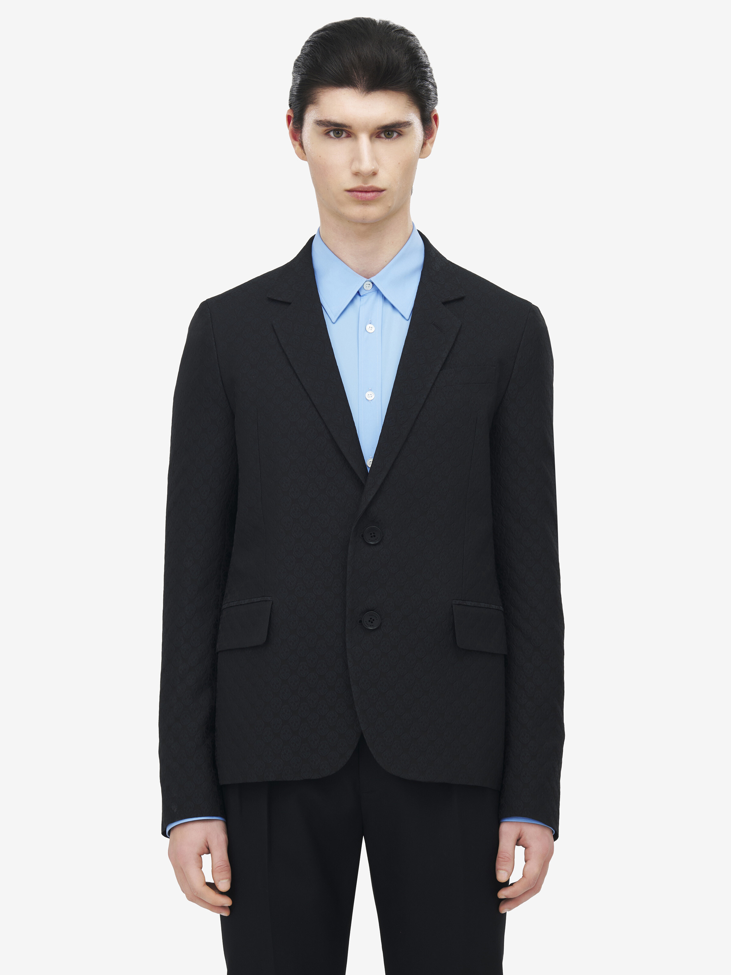 Skull Jacquard Deconstructed Jacket - 2