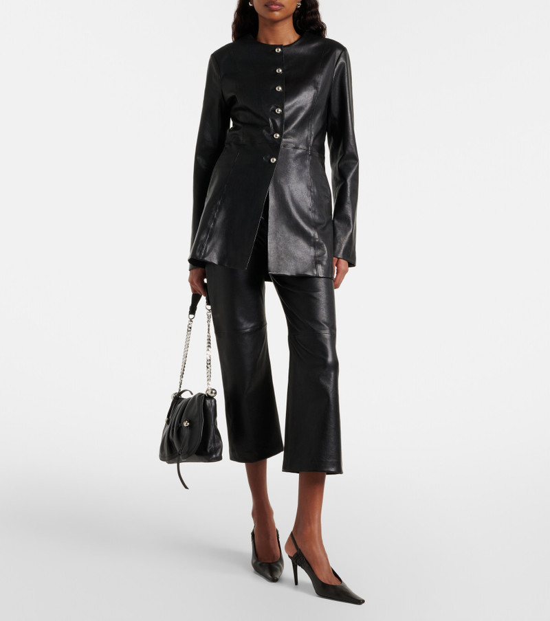 NOUR HAMMOUR Parlor leather jacket outlook