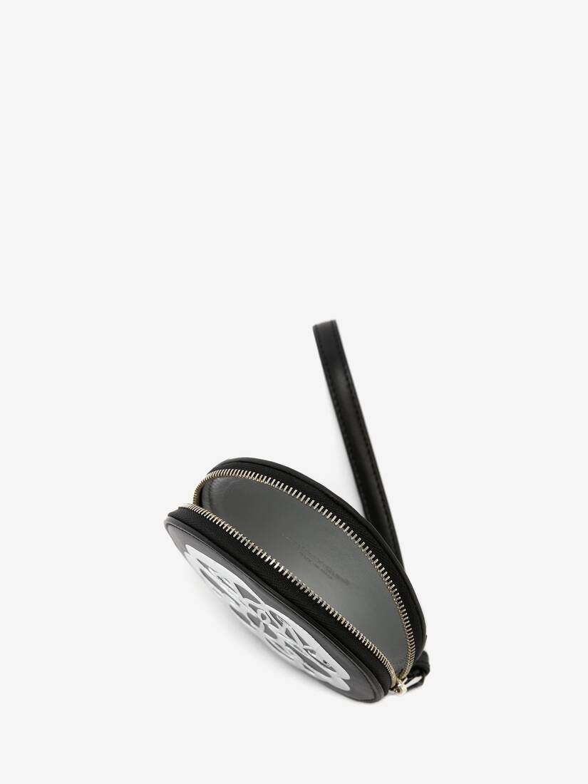 Curve Zip Coin Purse in Black/silver - 4
