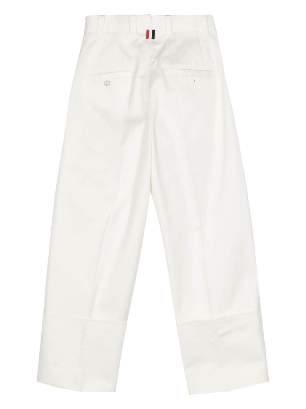 pressed-crease tapered trousers - 2